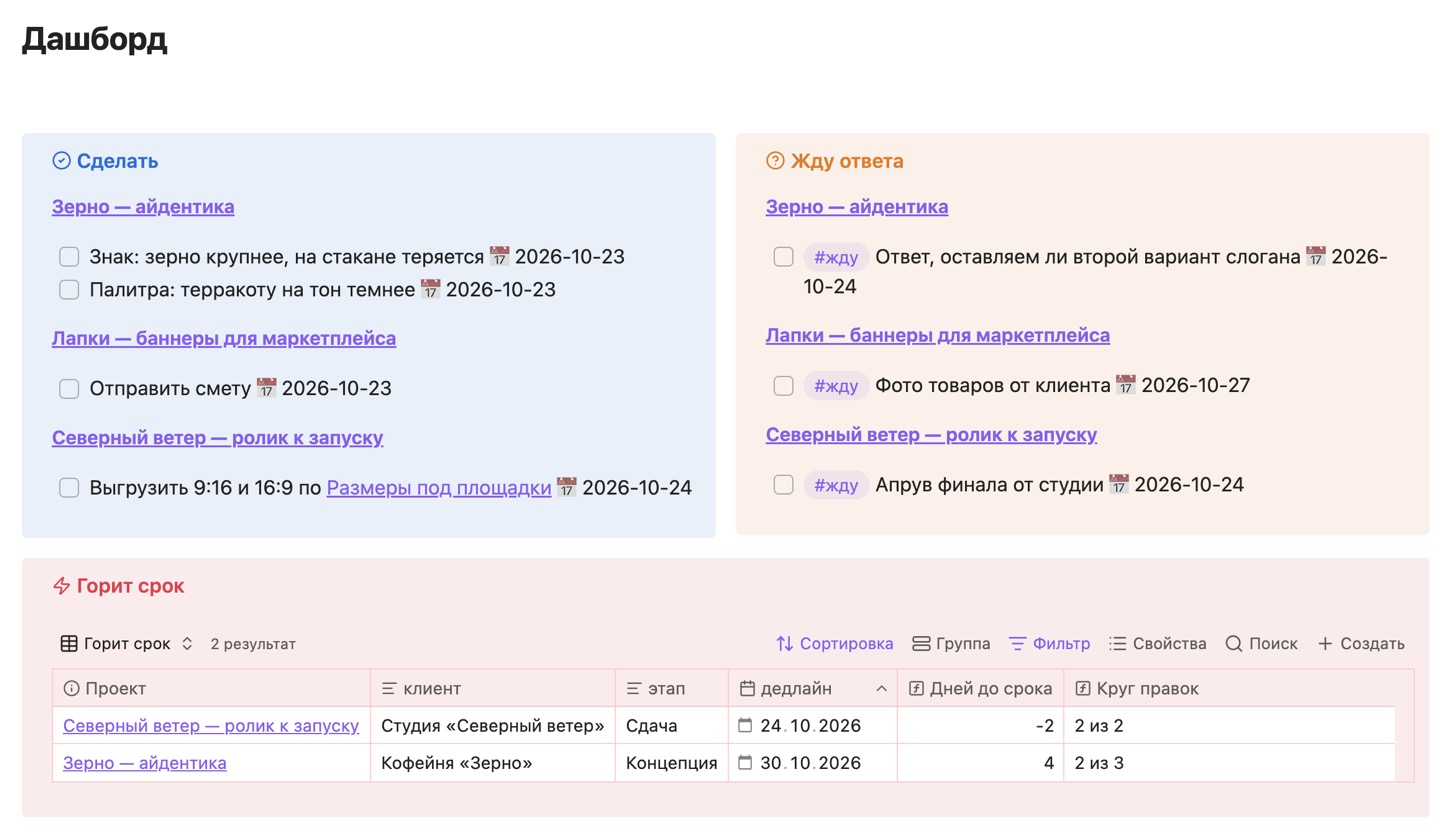 Obsidian для дизайнера‑фрилансера: проекты, круги правок и референсы в одном хранилище - 2